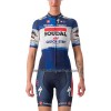 Set Fietsshirt + Korte Koersbroek 2023 Soudal Quick-Step Blauw Wit Dames